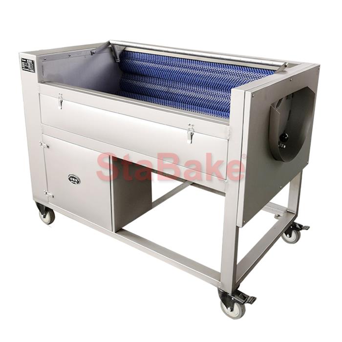Root Vegetable Brush Washing And Peeling Machine