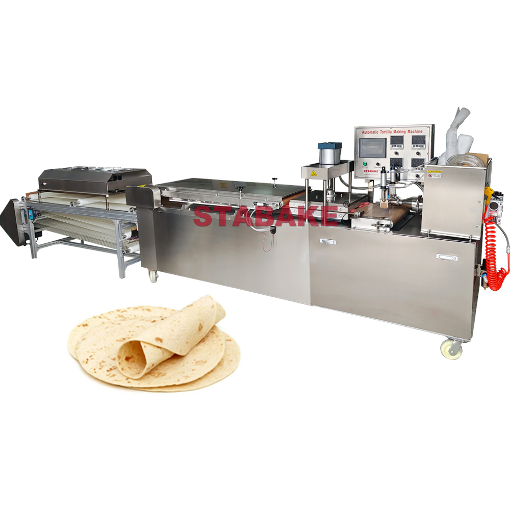 Automatic Tortilla Making Machine Production Line Industrial Corn Flour Tortillas Bread Making Press Machine for chapati khakhra manufacturing